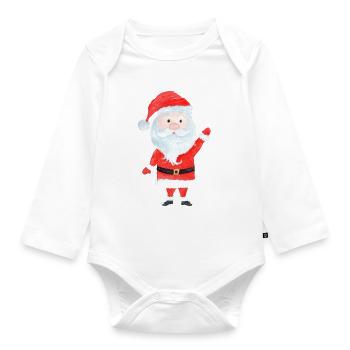 Noël Père Noël Nicholas - Body Bébé bio manches longues - blanc - Devant