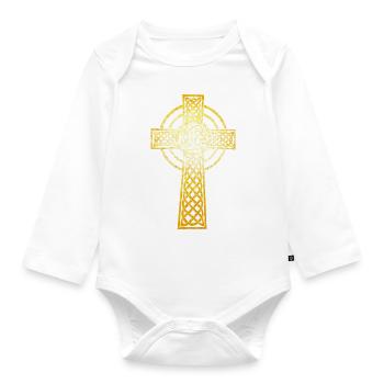 Jésus, Christ, Dieu, la foi, l'église, le chrétien - Body Bébé bio manches longues - blanc - Devant