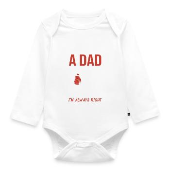 I'm A Dad And Boxing Coach - Baby Bio-Langarm-Body - Weiß - Vorne