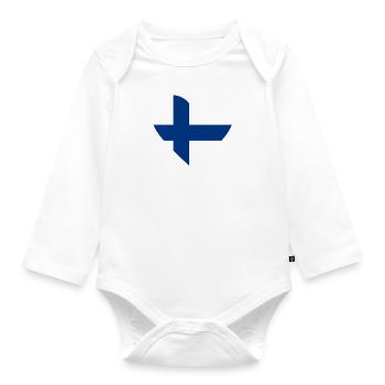 Finlande Cœur - Body Bébé bio manches longues - blanc - Devant