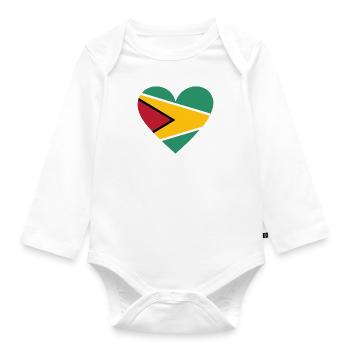 Cœur du Guyana - Body Bébé bio manches longues - blanc - Devant