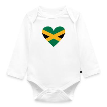 Cœur de la Jamaïque - Body Bébé bio manches longues - blanc - Devant
