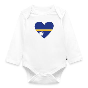 Cœur de Nauru - Body Bébé bio manches longues - blanc - Devant