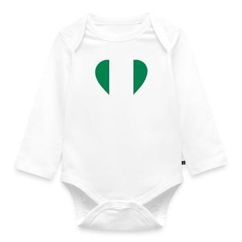 Cœur du Nigeria - Body Bébé bio manches longues - blanc - Devant