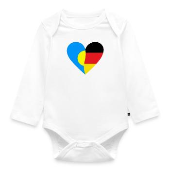 Palaos Allemagne Cœur - Body Bébé bio manches longues - blanc - Devant