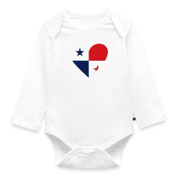 Cœur de Panama - Body Bébé bio manches longues - blanc - Devant