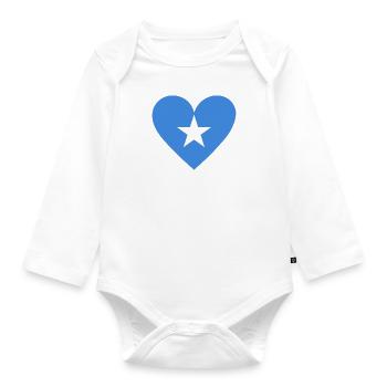 Somalie Cœur - Body Bébé bio manches longues - blanc - Devant