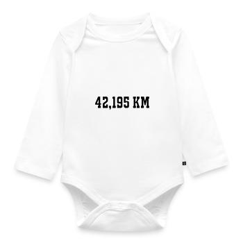 Marathon - Baby Bio-Langarm-Body - Weiß - Vorne
