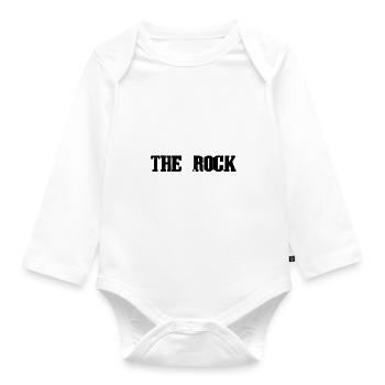 The Rock - Organic Longsleeve Baby Bodysuit - white - Front