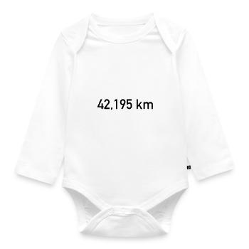 Marathon - Baby Bio-Langarm-Body - Weiß - Vorne
