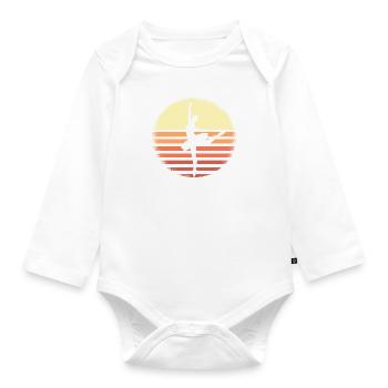Silhouette de ballerine de ballet – - Body Bébé bio manches longues - blanc - Devant
