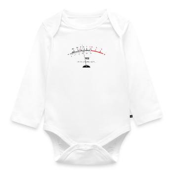 VU Meter Vintage Hi-Fi Stereo Analog Sound Engineering - Organic Longsleeve Baby Bodysuit - white - Front