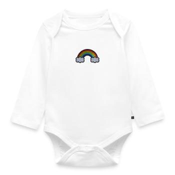 Rainbow - Organic Longsleeve Baby Bodysuit - white - Front