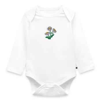 Pâquerette - Body Bébé bio manches longues - blanc - Devant