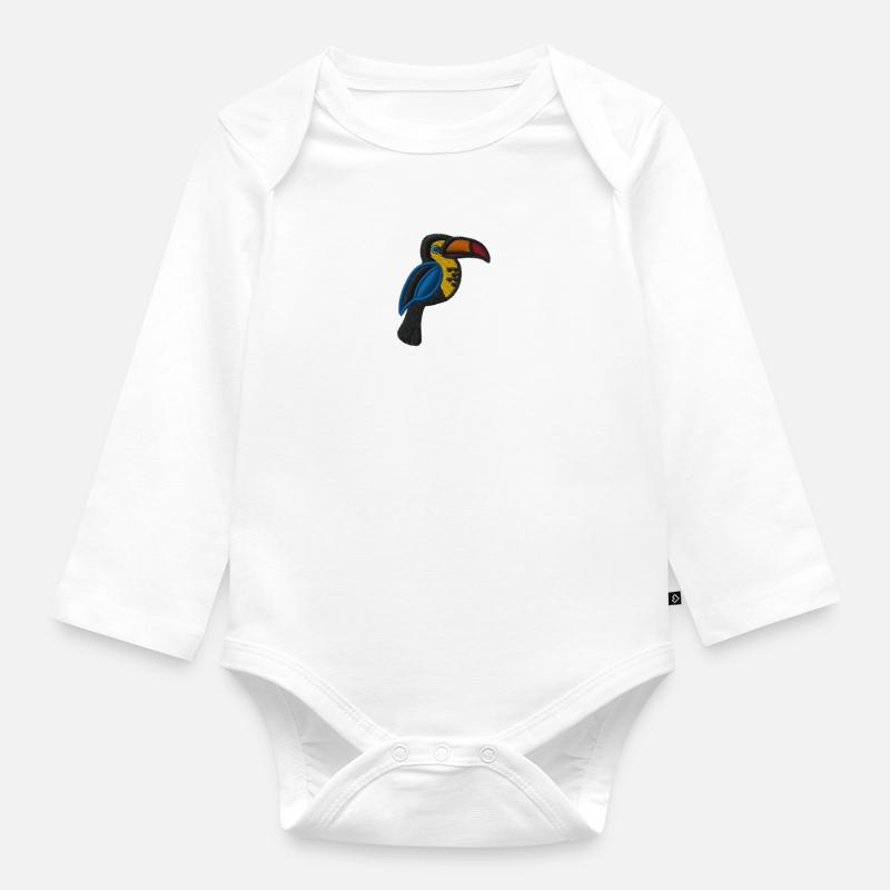Oiseau exotique - Body Bébé bio manches longues - blanc