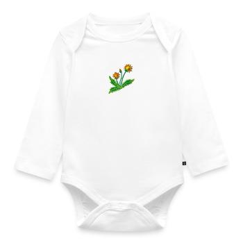 Dandelion - Organic Longsleeve Baby Bodysuit - white - Front