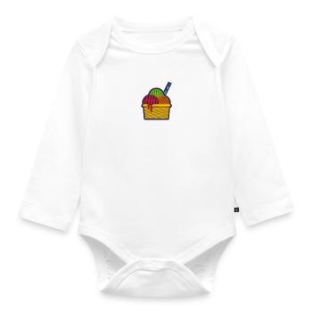 Eis - Baby Bio-Langarm-Body - Weiß - Vorne