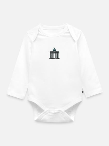 Berlin - Baby Bio-Langarm-Body - Weiß