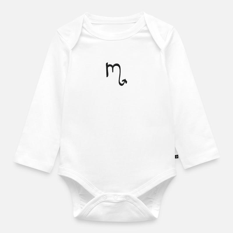 Scorpion - Body Bébé bio manches longues - blanc