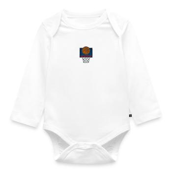 Cerceau de basket-ball - Body Bébé bio manches longues - blanc - Devant
