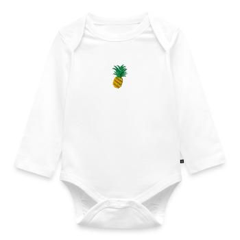 Pineapple - Organic Longsleeve Baby Bodysuit - white - Front