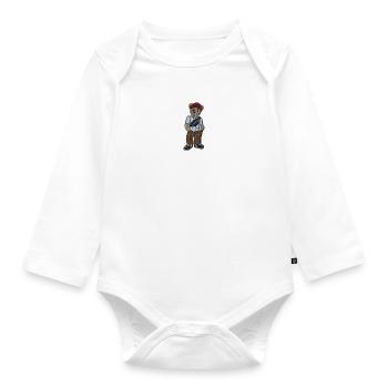 Ours en peluche 4 - Body Bébé bio manches longues - blanc - Devant