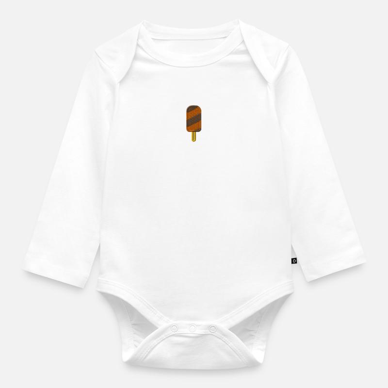 Glaces - Body Bébé bio manches longues - blanc