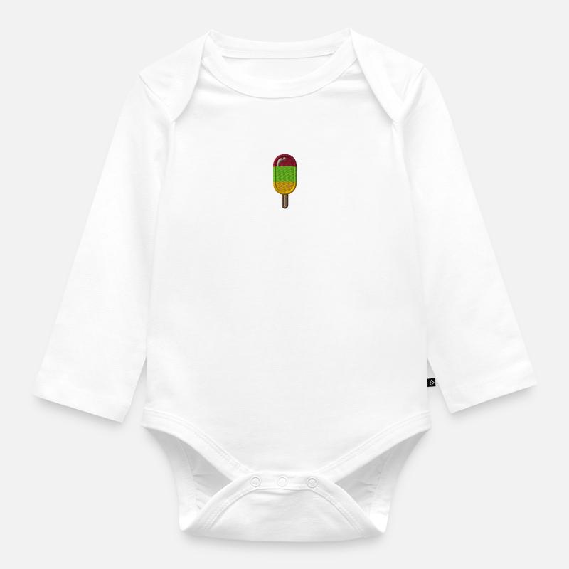 Popsicles - Body Bébé bio manches longues - blanc