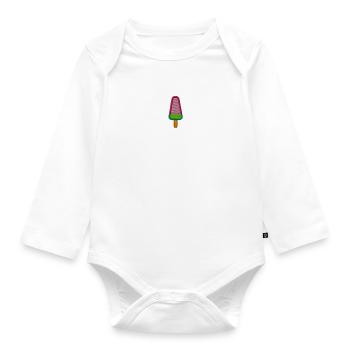 Popsicles - Organic Longsleeve Baby Bodysuit - white - Front