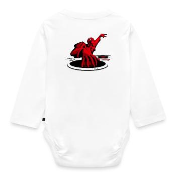 disc jockey - Organic Longsleeve Baby Bodysuit - white - Back