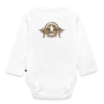 Army - Organic Longsleeve Baby Bodysuit - white - Back