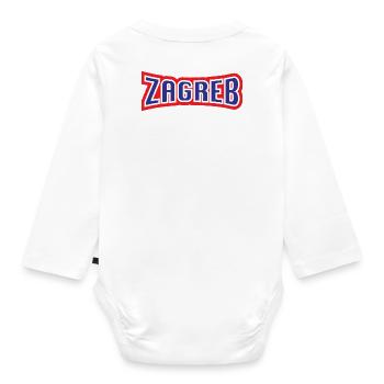 Zagreb, moj grad. - Baby Bio-Langarm-Body - Weiß - Hinten