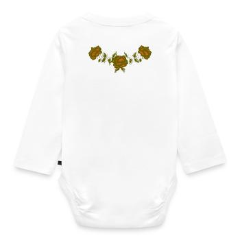 Western Rose - Rückseite vintage retro Country - Baby Bio-Langarm-Body - Weiß - Hinten