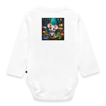 Une mignonne petite souris - Body Bébé bio manches longues - blanc - Dos
