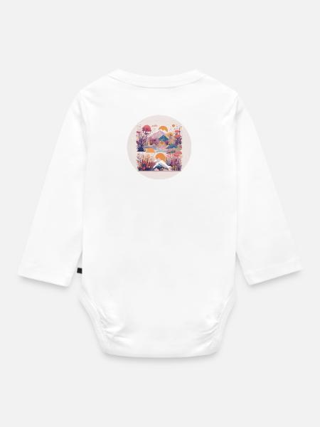 asian comic - Baby Bio-Langarm-Body - Weiß