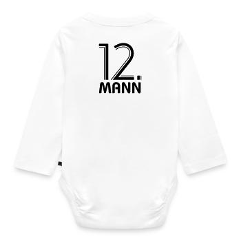 Fan de football - 12e homme - derrière votre équipe - Body Bébé bio manches longues - blanc - Dos