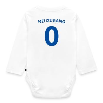 Baby Neuzugang - Geschenk zur Geburt - Baby Bio-Langarm-Body - Weiß - Hinten