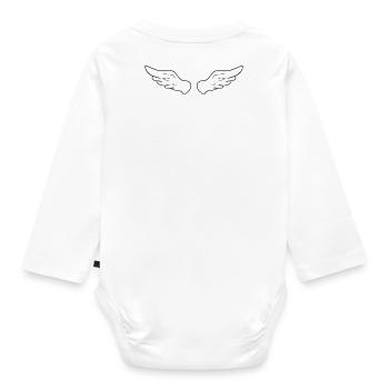 Angel Wings - Organic Longsleeve Baby Bodysuit - white - Back
