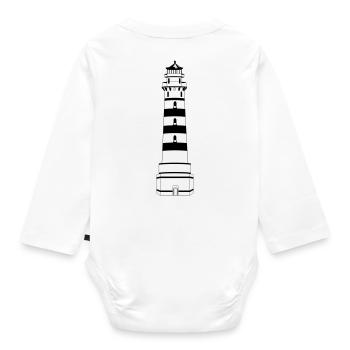 lighthouse - Organic Longsleeve Baby Bodysuit - white - Back
