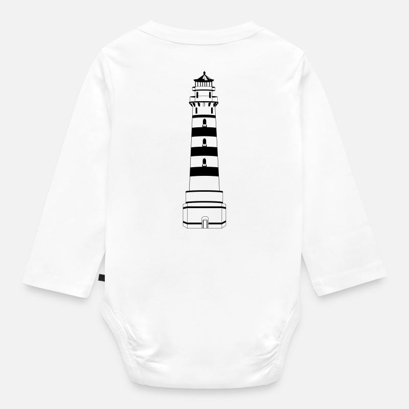 Leuchtturm - Baby Bio-Langarm-Body - Weiß