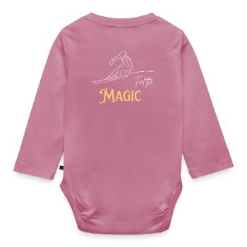 Feel the Magic - Organic Longsleeve Baby Bodysuit - mauve - Back