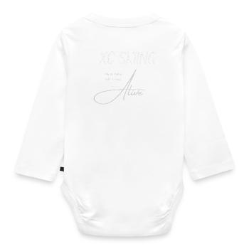 XC Skiing - The ultimate way to feel Alive - Organic Longsleeve Baby Bodysuit - white - Back