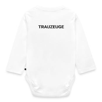 Trauzeuge Hochzeit - Trauung - Heiraten - Baby Bio-Langarm-Body - Weiß - Hinten