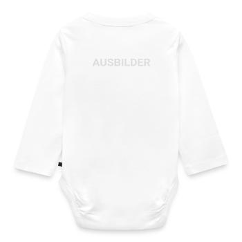 Ausbilder - Rücken, Rückseite, hinten beschriftet - Baby Bio-Langarm-Body - Weiß - Hinten