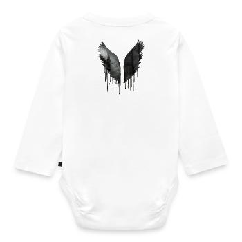 ailes d’ange, ailes, sombres, colorées, darkangel, gothiques, - Body Bébé bio manches longues - blanc - Dos
