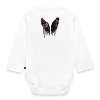 Angelwings,Wings,Dark,Colorful,Darkangel, Gothic,Lion - Body Bébé bio manches longues - blanc - Dos