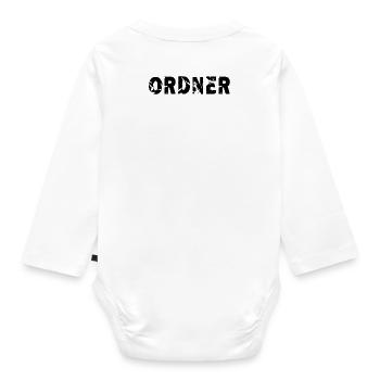 Folder Staff Doorman Security - Organic Longsleeve Baby Bodysuit - white - Back