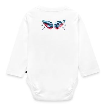 Angelwings,Wings,Aquarelle,Coloré,Angel Wings - Body Bébé bio manches longues - blanc - Dos