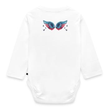 Angelwings,Wings,Aquarelle,Coloré,Angel Wings - Body Bébé bio manches longues - blanc - Dos