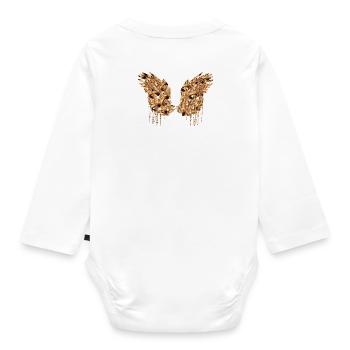 Angelwings,Ailes,Aquarelle,Or,Ailes d’ange - Body Bébé bio manches longues - blanc - Dos